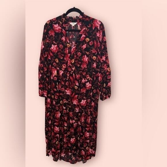 Terra & Sky Dresses & Skirts - Terra & Sky Red Floral Dress NWOT